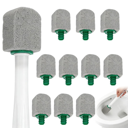 10 Pcs Pumice Stone for Toilet, Toilet Pumice Cleaning Stone with Short Handle, Nature Pumice Sticks for Clean Toilets, Pool, Bathroom grey