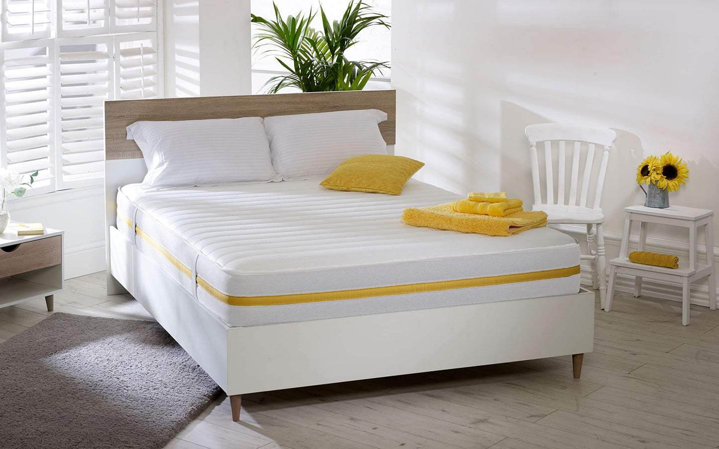 Starlight Beds Lunar Luxe White Sprung Hybrid King Size Mattress