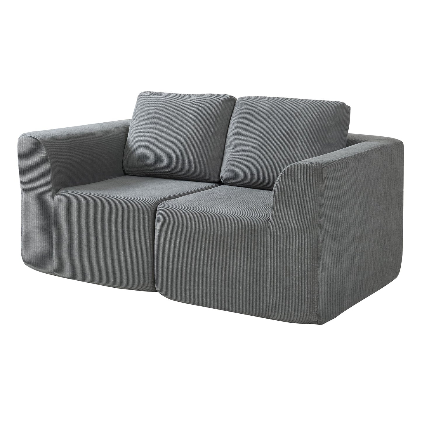 Panana Modular Sectional Sofa with Removable Chaise, Corner Sofa Lounge Sofas For Living Room, No Assembly Required (Grey, 2 Seater)
