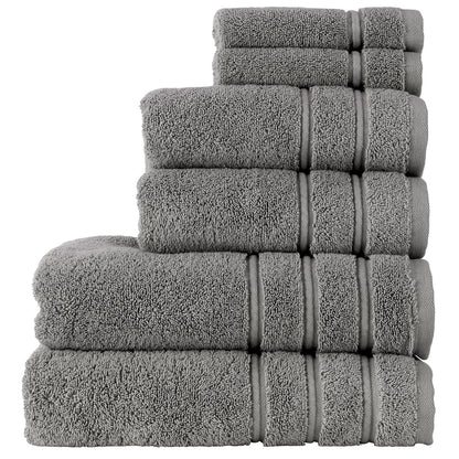 Christy Antalya Large Bath Towels | Set of 6 | 100% Turkish Cotton | 600GSM | Soft Plush Luxury Towel Set