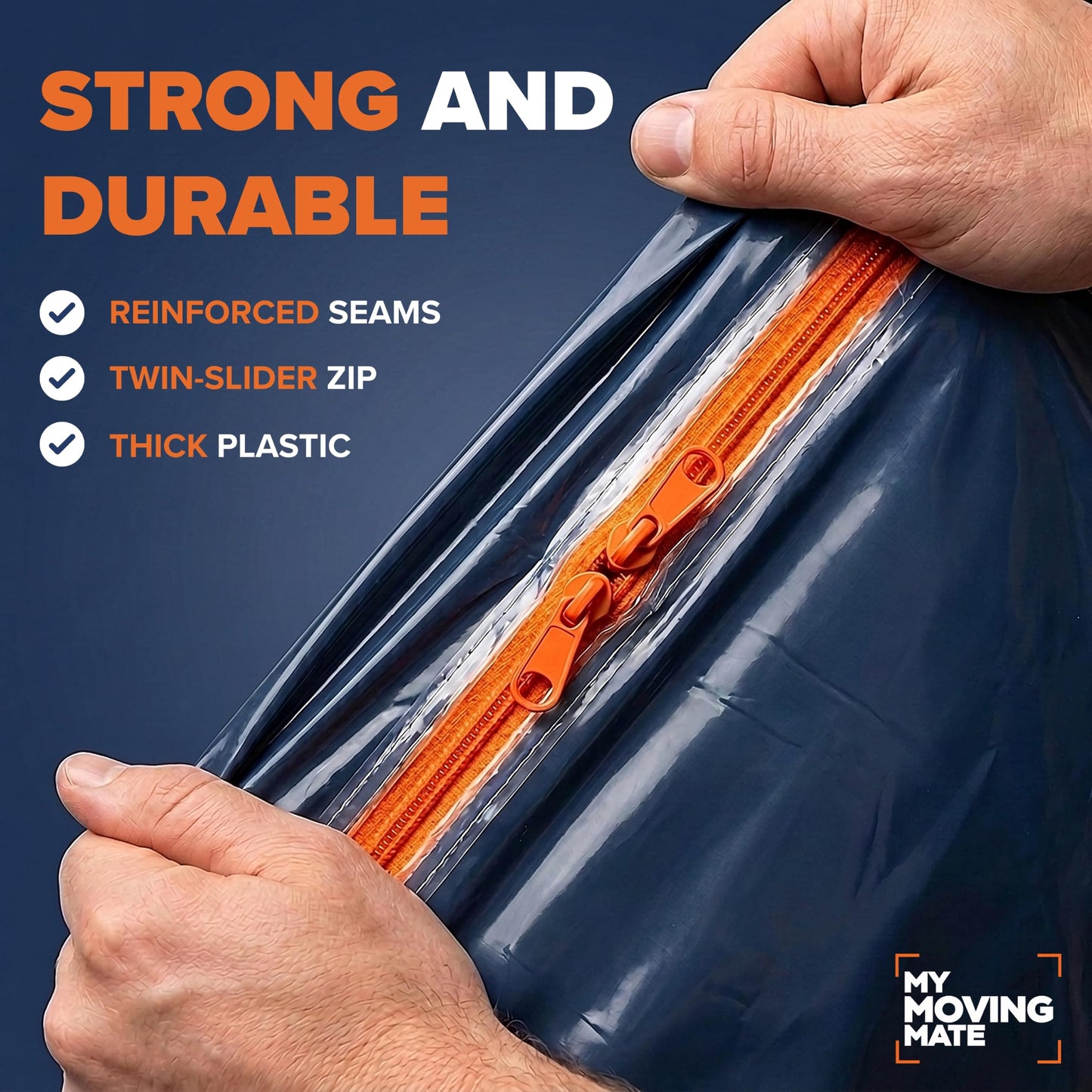 King Size Mattress Bags for Moving House and Storage with Zip Cover, 5ft