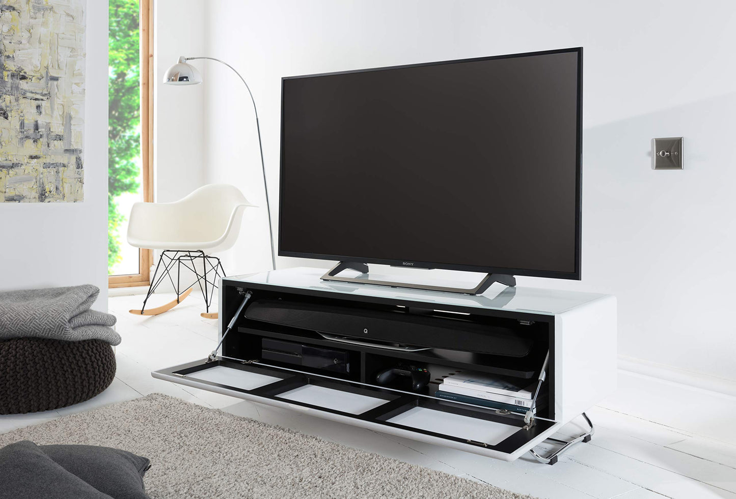 Alphason Chromium Concept TV Cabinet - Black