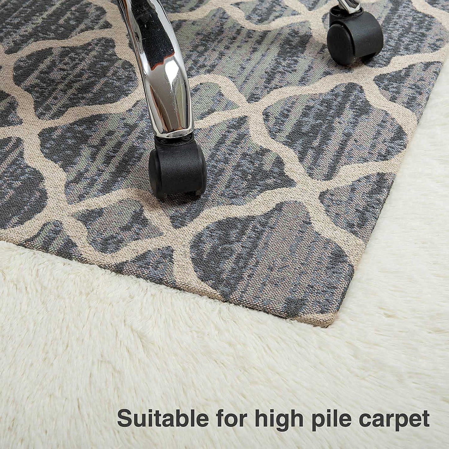 Luxury Office Chair Mat for Carpeted Floor, Desk Mat hardwood floors, 136x100cm Chair Mat Protector Carpet for Home Office, protects floors
