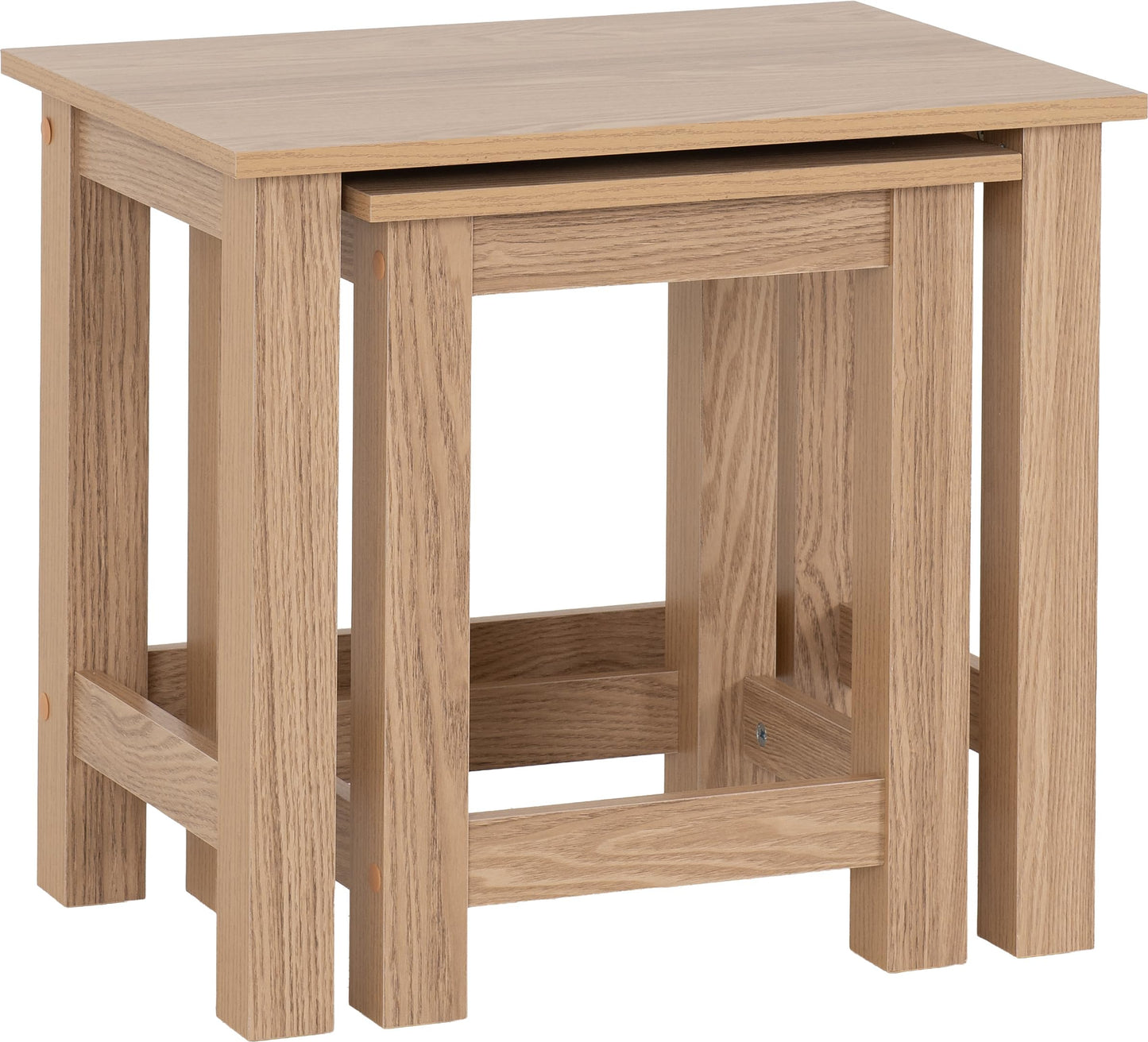 Seconique Tessa Nest Of 2 Tables in Natural Oak Effect