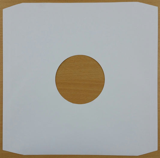 12" White Paper Record Inner Sleeves x 50