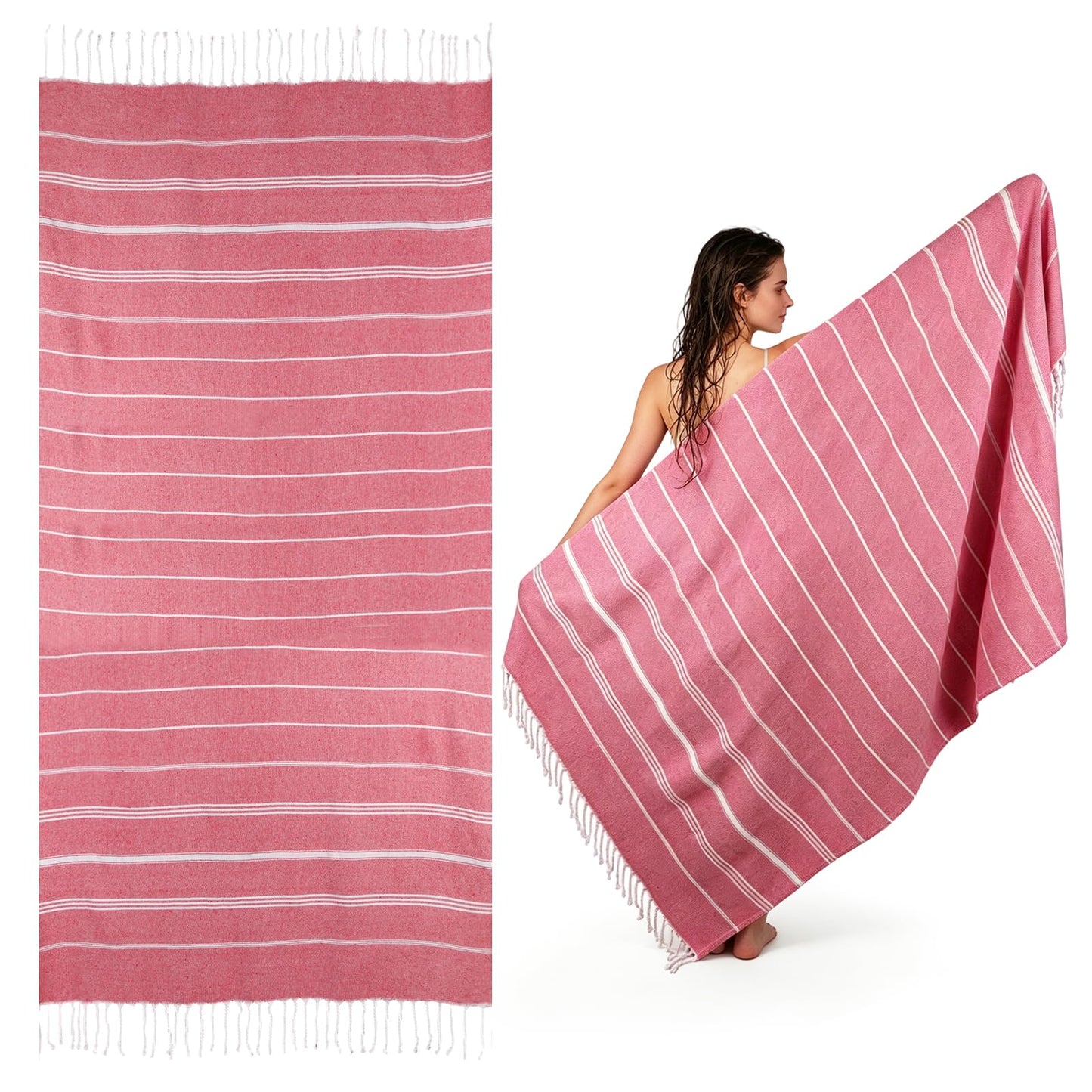 Beach Towels Extra Large, Swim Towel Adults Kids Quick Dry & Sand Free & Lightweight, Red Swimming Towel for Dock Bay Pool Travel Holiday 180 x 100cm