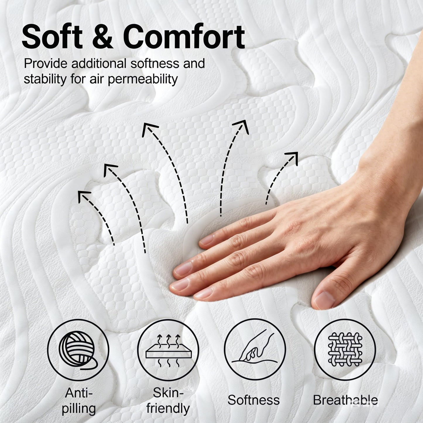 Vipbear Single Mattress 3FT, 10 Inch Hybrid Memory Foam & Sprung Mattress in a Box, Medium Firm, 90 x 190 x 25cm