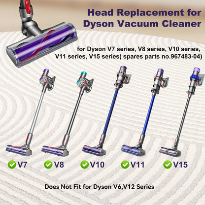 SHUOMAO Brush Head for Dyson V7/V8/V10/V11/V15 Vacuum,Turbine Motorhead Floor Head Replacement Spare Parts Attachment,Tool Roller Brush Accessories