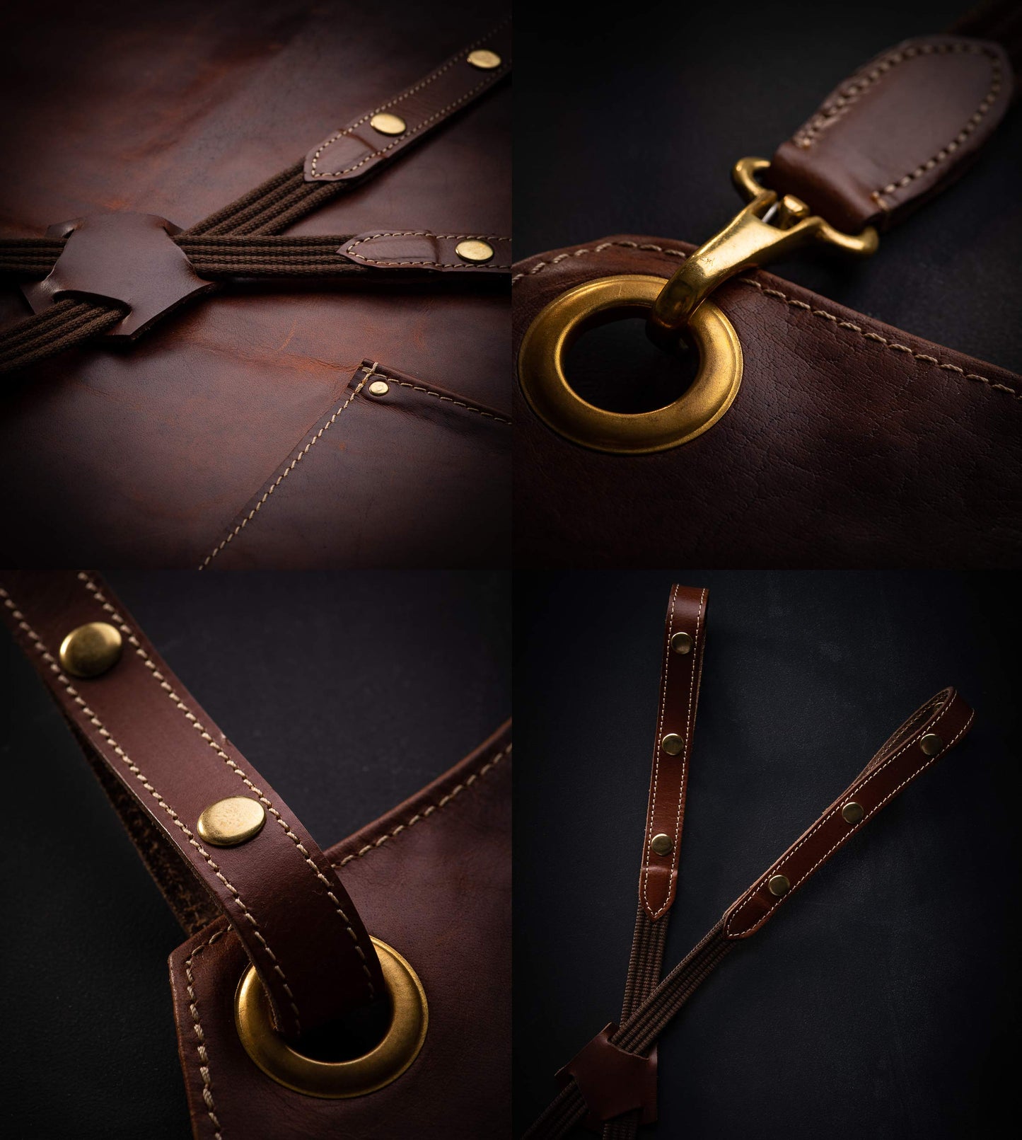 Angus Stoke Premium Leather apron Bob - 100% leather grill apron - vintage leather apron BBQ & kitchen (L-XL)