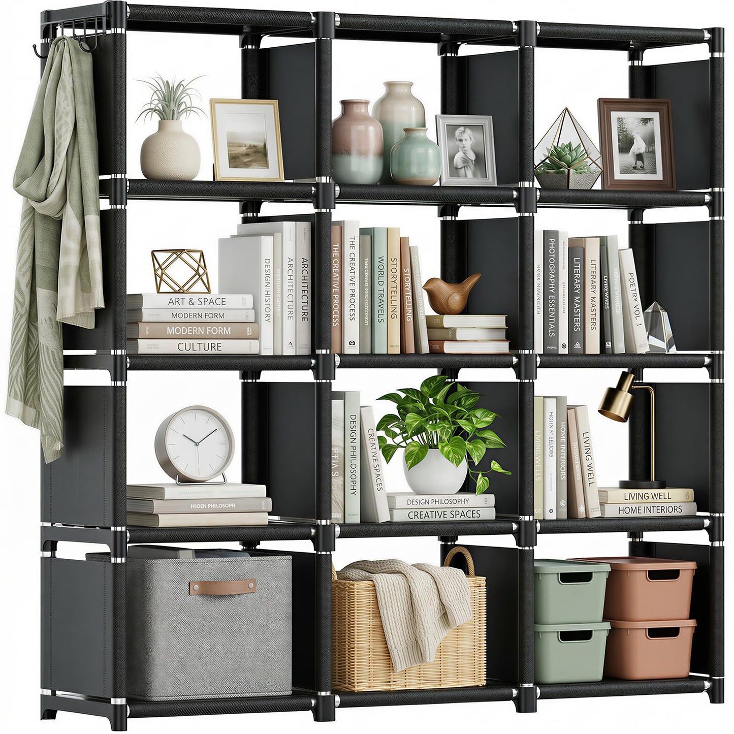 Mavivegue 12 Cube Storage Unit Book Shelf,DIY Bookcase,