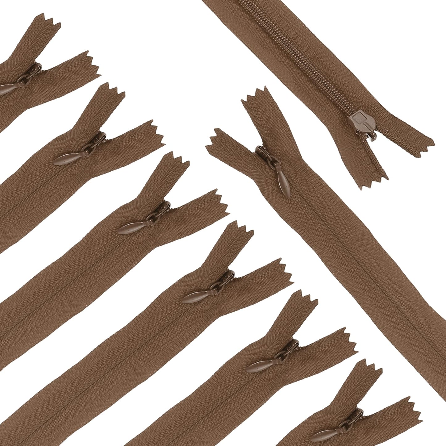 sourcing map 30Pcs 25cm/10-Inch Nylon Coil Zippers, #3 Closed End Separating Jacket Zippers Bulk Frame Replacement for Tailor Sewing Bag Craft