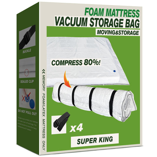 Oumaru Mattress Vacuum Bag for Moving, Vacuum Seal Bag for Memory Foam or Latex Mattress, Mattress Compression, Storage for Returns, and Moving (Super