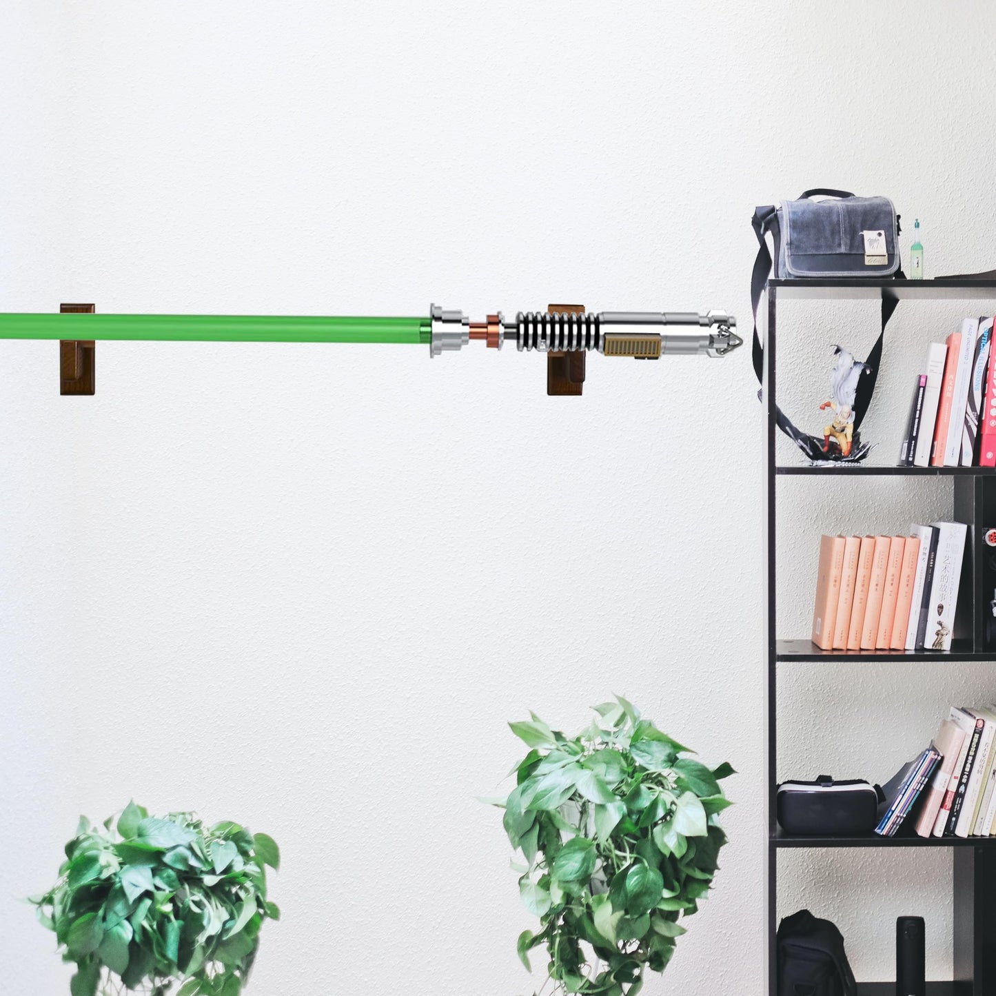 WANLIAN Lightsaber Wall Mount Wooden Display Lightsaber Holder Horizontal Display On Wall
