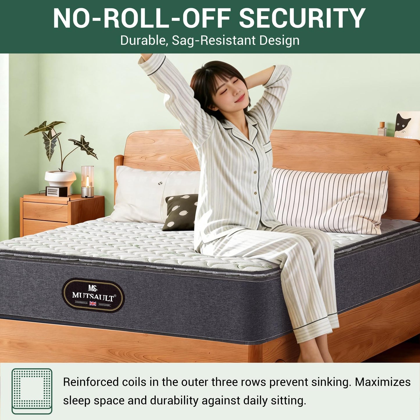 Orthopaedic Small Single Mattress 2FT6 for Back Pain Relief, Luxe Pillow Top Hybrid 7-Zone Pocket Sprung Mattress with Cooling Gel Memory Foam &