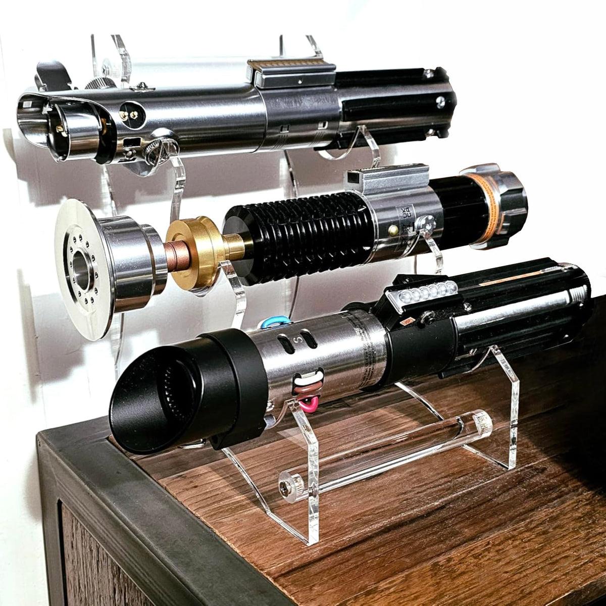 WANLIAN Lightsaber Acrylic Desktop Display Stand Fixer Decorative Collection Transparent