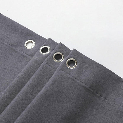 HOMTRYLIC Dark Grey Shower Curtain W200 x L200cm Plain Fabric Shower Curtain for Bathroom Water Repellent Long Bath Shower Curtain Set with 12 Hooks