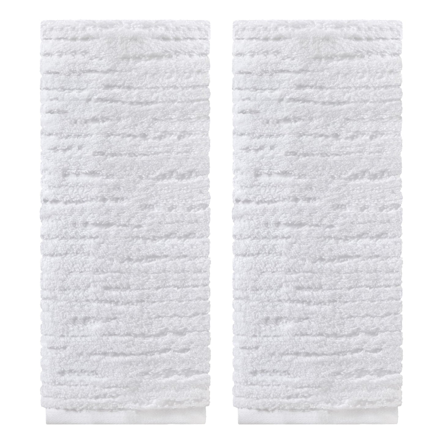 SKL Home CloudSoft Cotton Luxury 2-Piece Hand Towel Set, White
