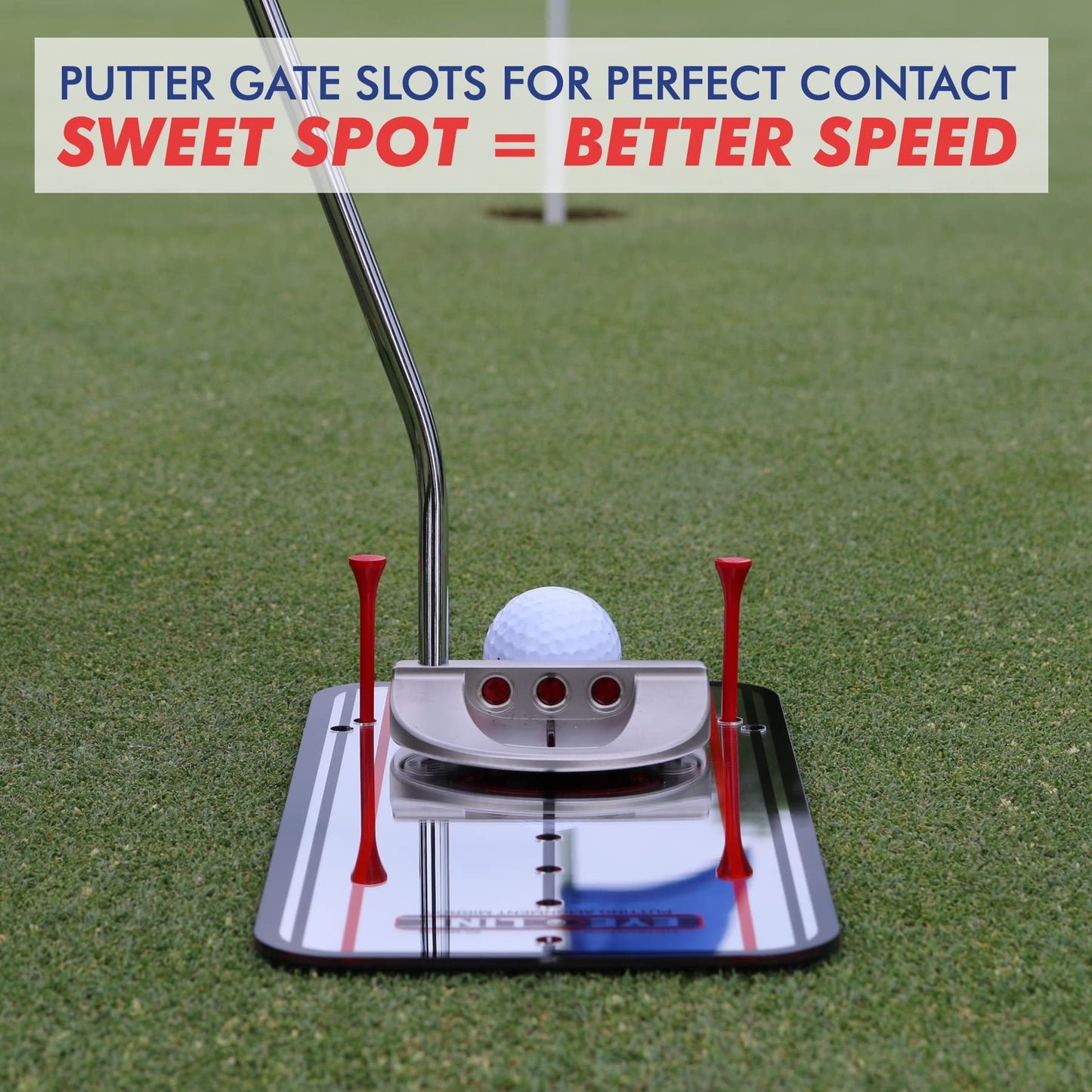 EyeLine Golf Putting Alignment Mirror, Portable Practice Putting Trainer, Mirror Size 12 x 6 Inches, As Seen on PGA Tour, Made in USA. Use Outdoors or