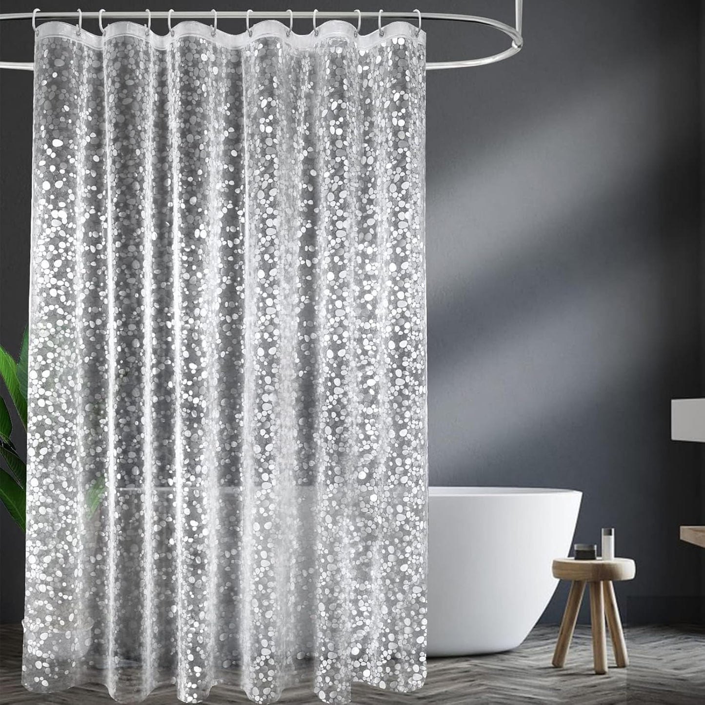 HUIBOHOU Shower Curtain, Mould Proof and Mildew Resistant Washable Bathroom Curtains, Shower Curtain for Bathroom, Bath Curtains with Hooks