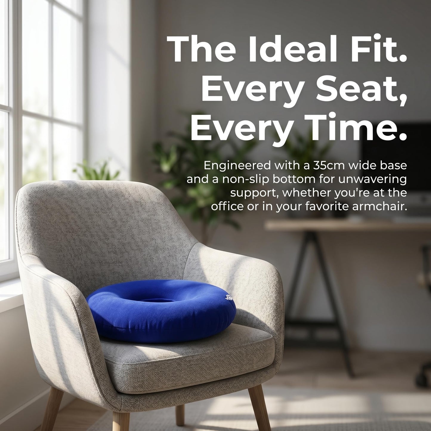 Inflatable Ring Seat Cushion, Comfortable Medical Hemorrhoid Pillow, Ergonomic Round Inflatable Seat Cushion with Inflator Donut Pillow for Car