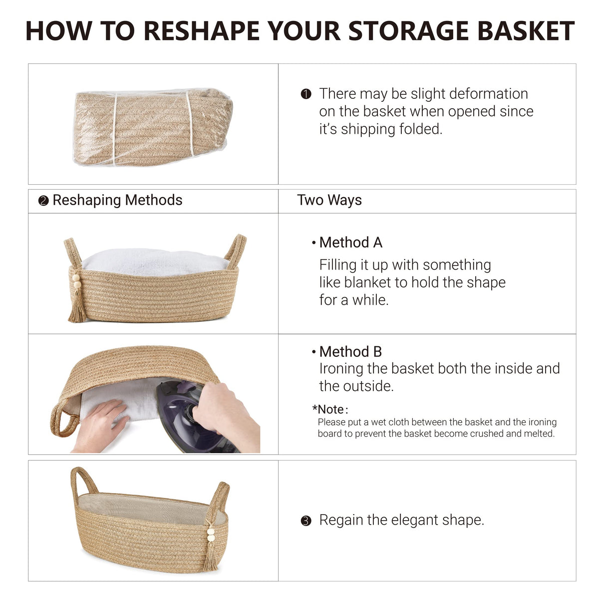 Mkono 1 Piece 13 x 6 Inch Small Toilet Tank Storage Basket Bathroom Decor Woven Rope Toilet Paper Tray for Shelf Bedroom Living Room Jute