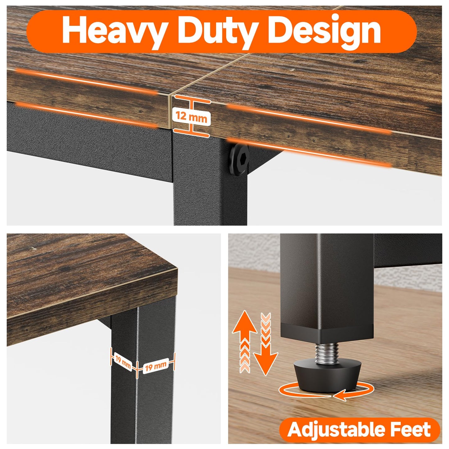 Aquzee TV Stand, 125 cm TV Stand Cabinet, 3 Tier Wooden TV Console Table Unit with Storage