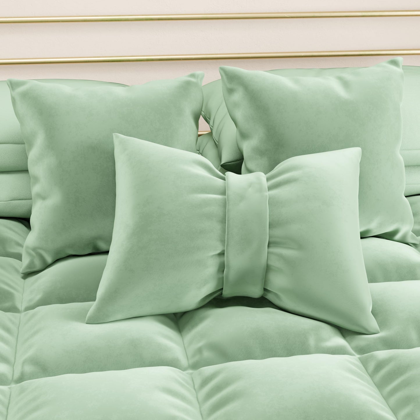 PETTI Artigiani Italiani - 2 velvet sofa cushions with filling, bedroom cushion covers, upholstery cushions with invisible zipper