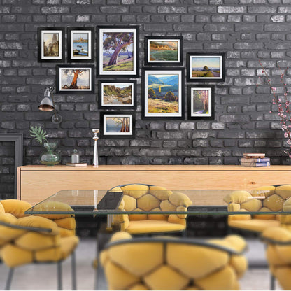 Giftgarden Multi Black Picture Frames with Mat for Multiple Sizes Photos, Four 4x6, Four 5x7, Two 8x10 for Gallery Photo Frame Collage Wall or
