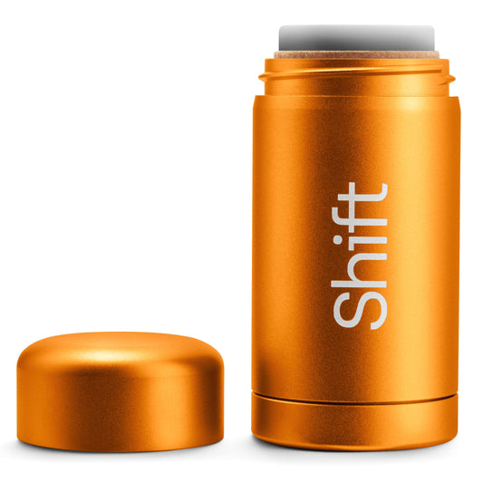 Shift - 100% Plastic Free, Natural Refillable Deodorant Set - Orange Shell - Bergamot & Cedarwood Refill - No Aluminium, No Baking Soda