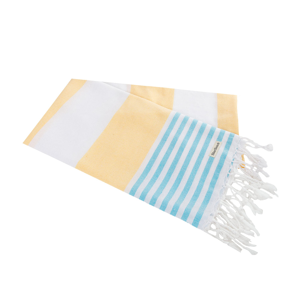 Blue Beach Turkish Towel - 100x180cm Large Turkish Hammam Peshtemal Towel - Super Absorbent, Quick Dry, Lightweight, Compact Towels for Swimming
