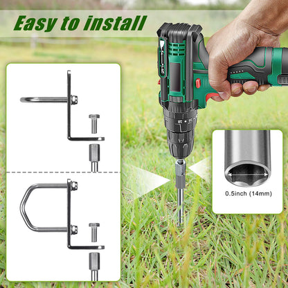 Insaga Tent Peg, 51cm Heavy Duty Ground Anchor Large Metal Earth Sand Stake Spiral Blade Screw in Trampolines Spike for Swing