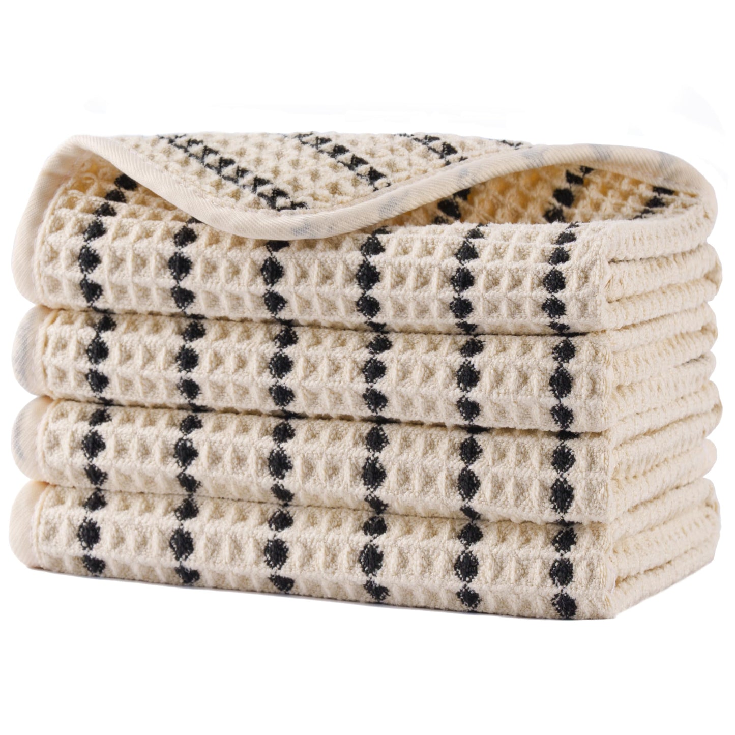 POLYTE 430 GSM Microfibre Waffle Wash Cloth Face Towel, 33.0x33.0 cm