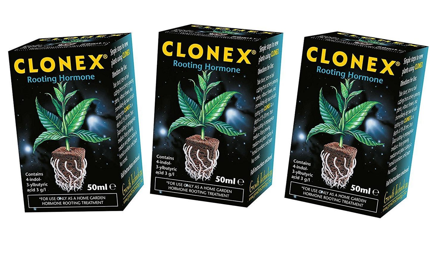 Clonex Growth Technology 3 x 50 Milliliter Professional Cloning/Rooting Gel