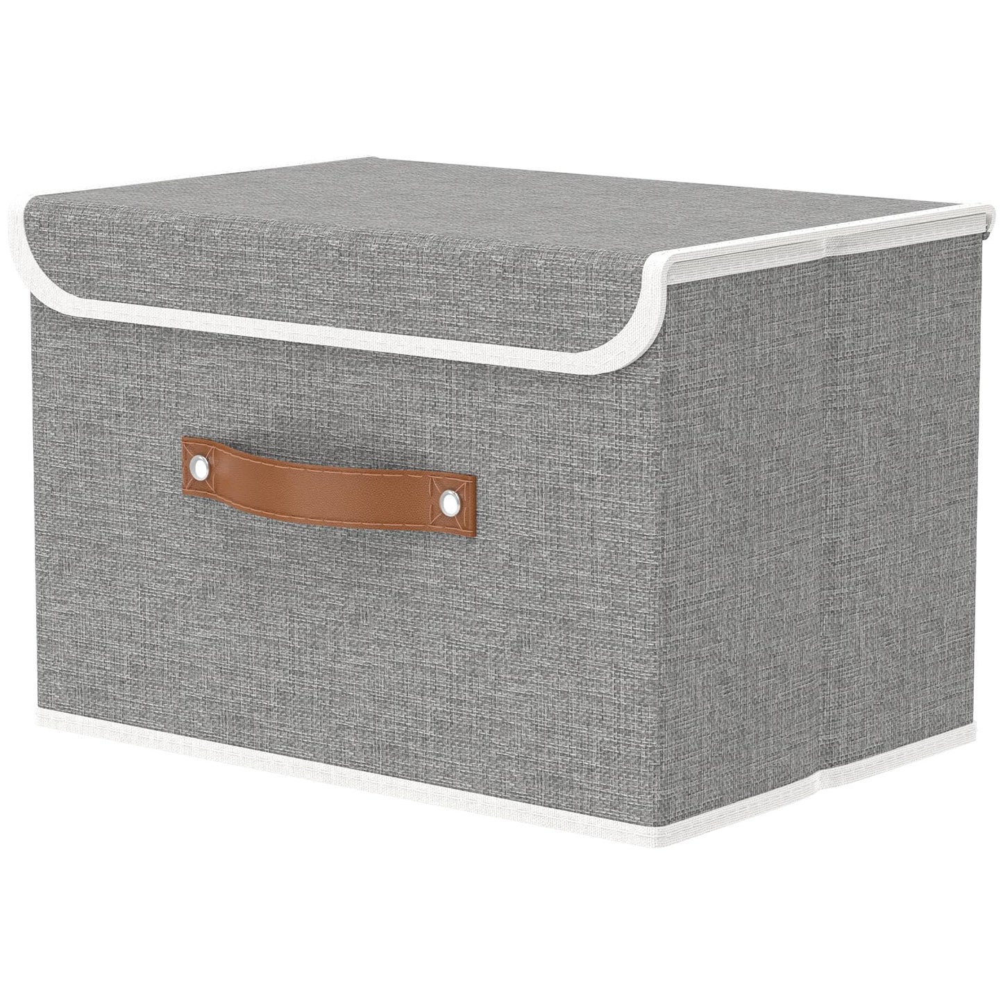 OUTBROS Storage Boxes with Lids 1 Pack, Bins 45x30x30 cm, Grey
