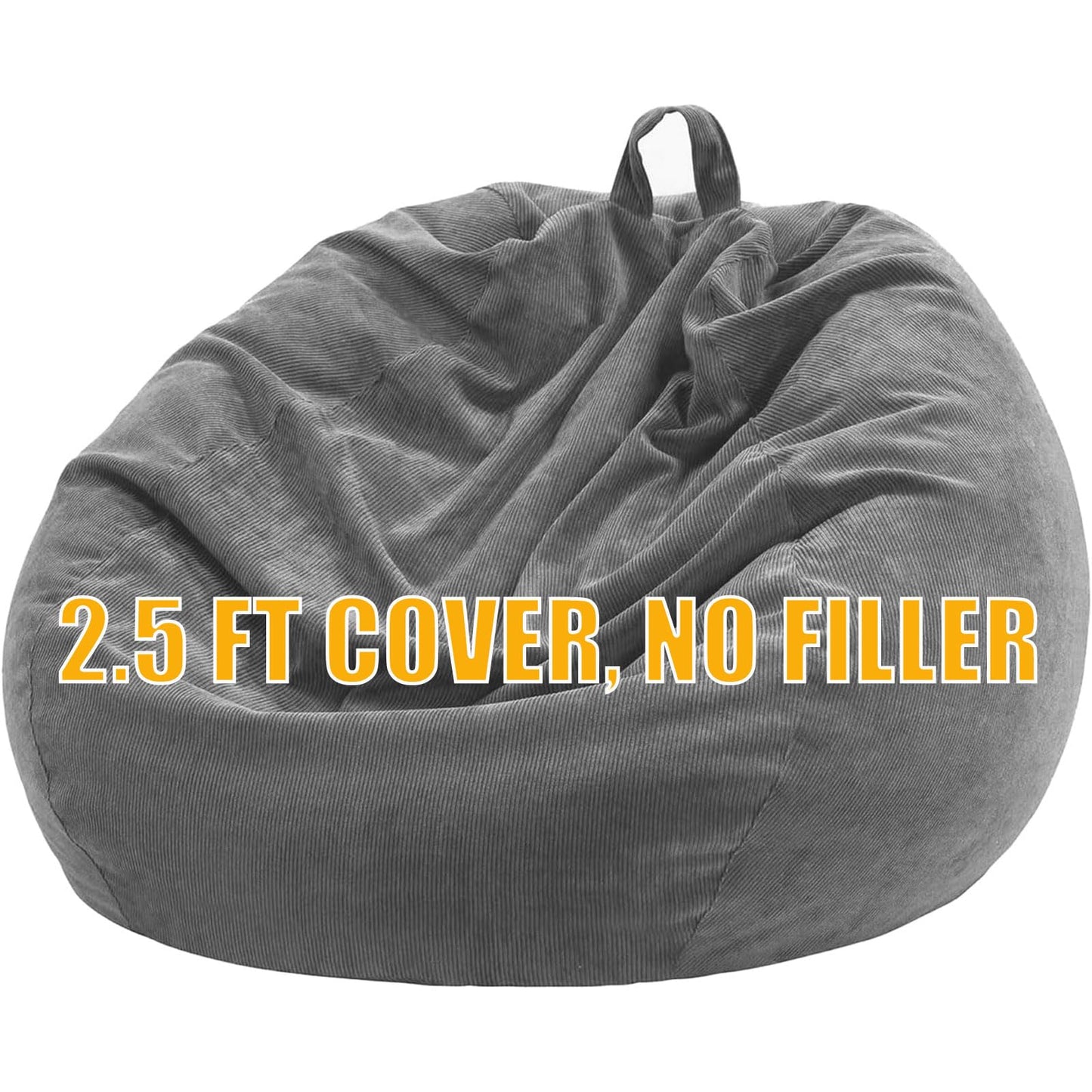 Nobildonna Bean Bag Chair Cover (No Filler) for Kids Beanbag Stuffed Animal Storage Without Filling Plush Toys Holder and Organizer Soft Premium