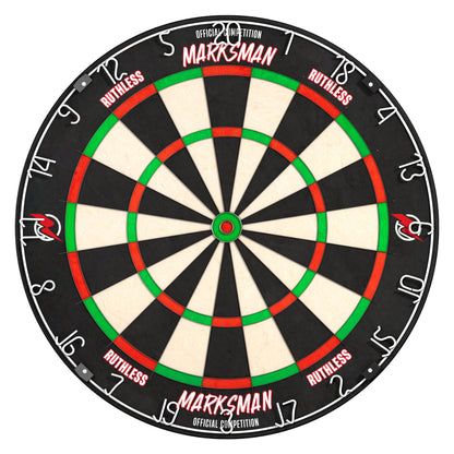 Ruthless Marksman Dart Board | Professional Level Ultra Thin Wire Sisal Dartboard for Steel Tip Darts (DB072)