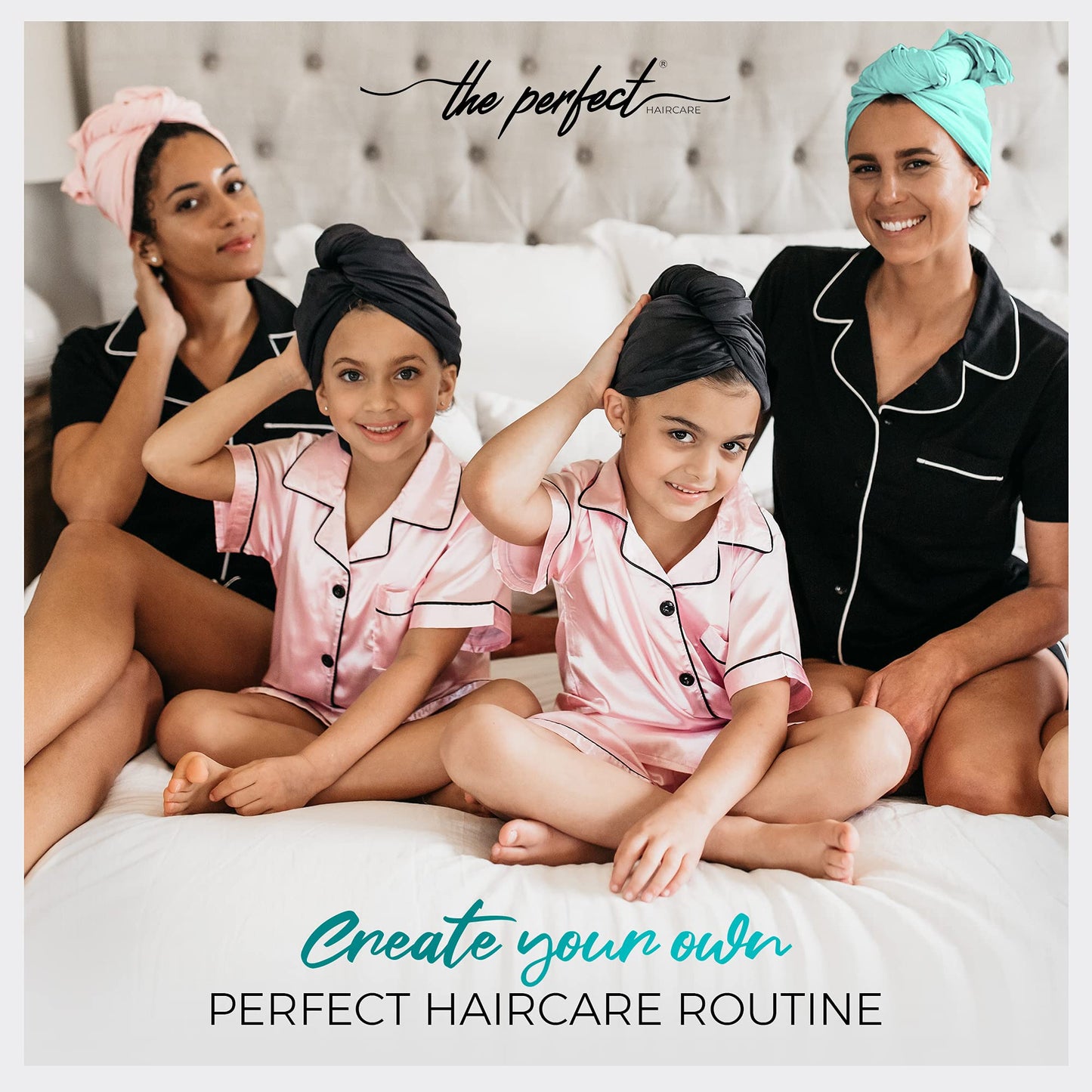 THE PERFECT HAIRCARE Hair Towel and Curl Scrunching Towel Set for Curly Hair Women and Girls - Wet Plopping SOTC & Micro-Plop