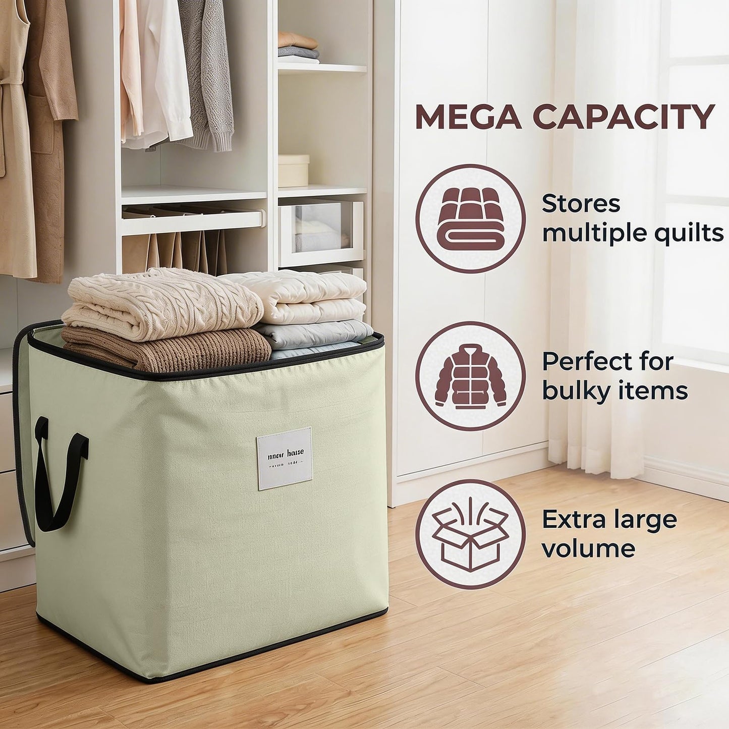 Large Packing Bag Beige 150 L Heavy Duty Moving Boxes