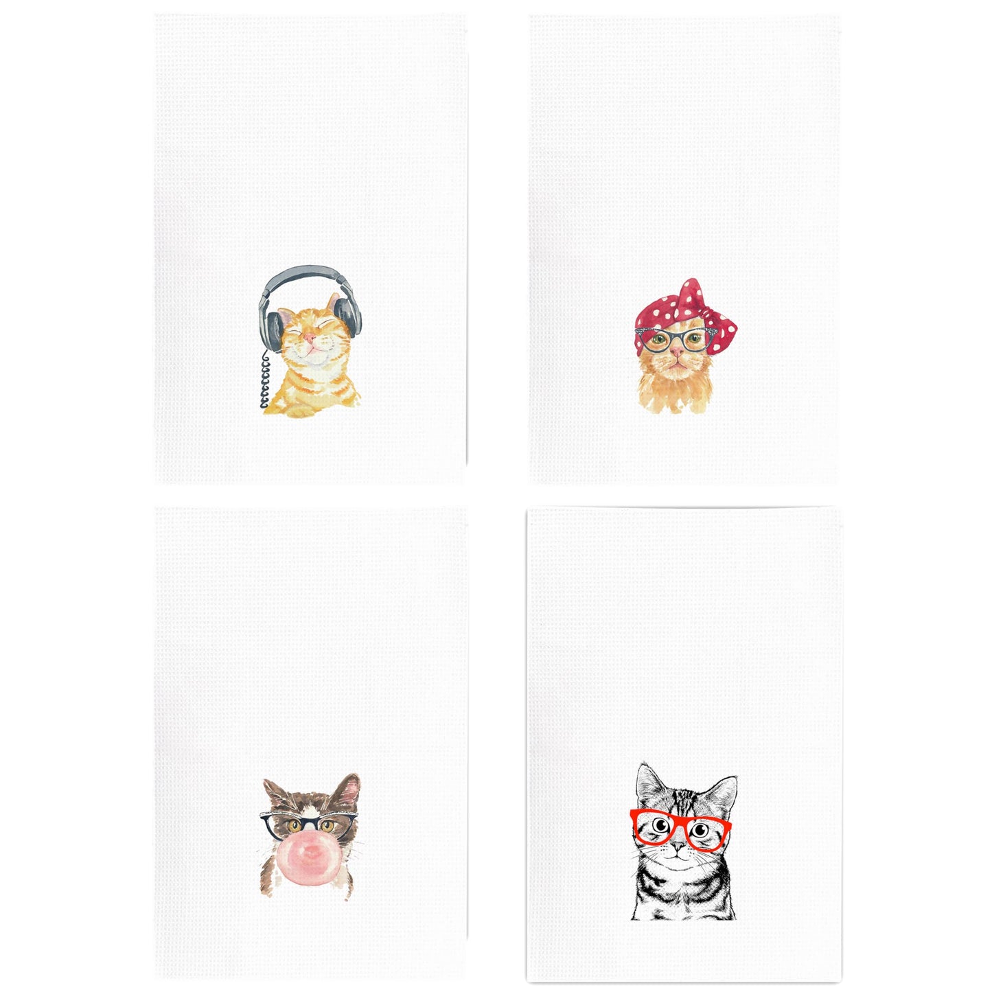 kunlisa Cat Kitchen Towel,Cat Towel,Cat Dish Towel,Cat Gifts for Women,Cat Gifts,Kitchen Towels Decorative Set,Cute Kitchen Towels,Funny Cat