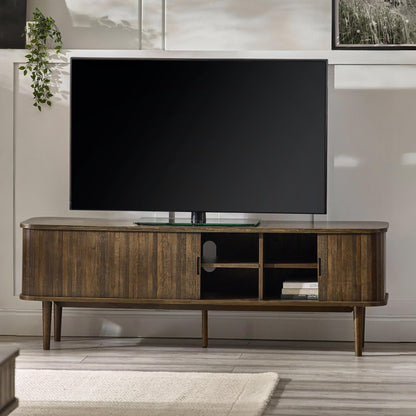 Julian Bowen Arya TV Unit for up to 55" TVs, Dark Oak Effect - H55 x W160cm
