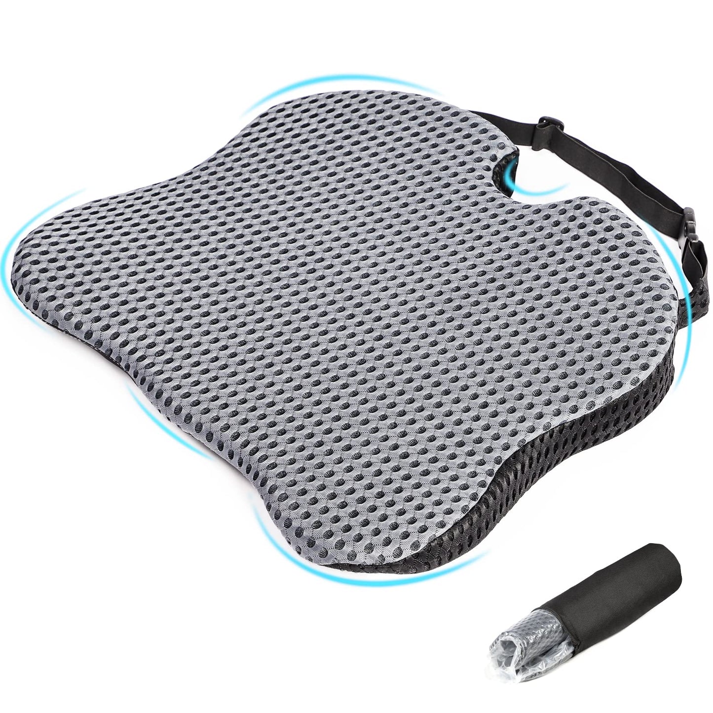 Humberto Car Seat Cushions for Driving,Sciatica Coccyx Tailbone Pain Relief Memory Foam Wedge Seat Cushion.Lumbar Support Pads,Car Seat Cushion