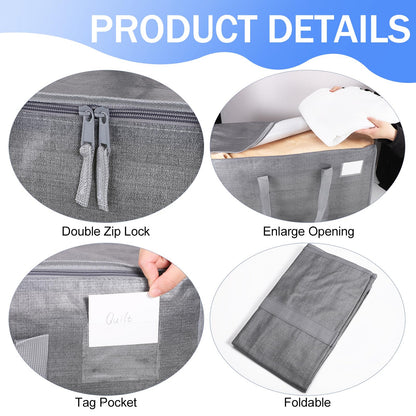 6 Pack 90L Moving Bags, Heavy Duty Storage Bags Dorm Moving Essential,Gray