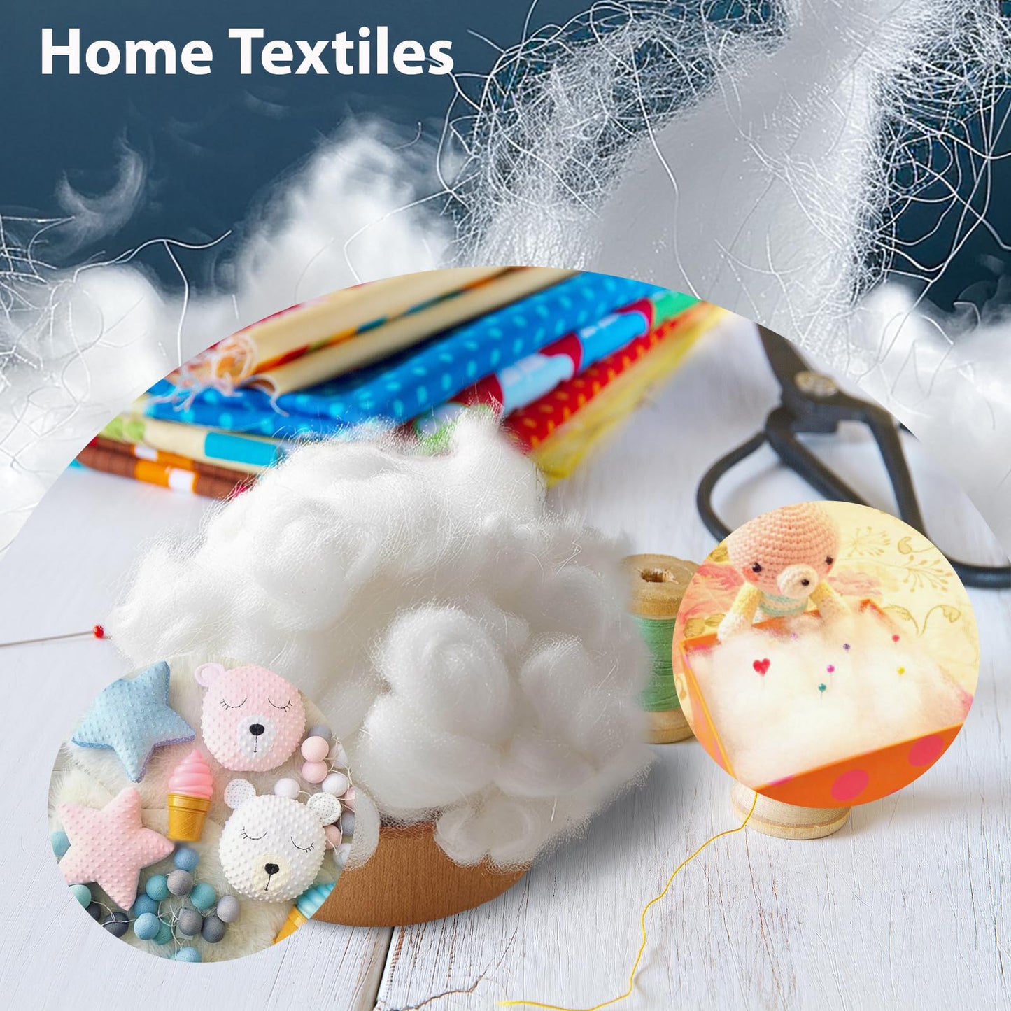 Jtnohx Toy Stuffing,50g Stuffing for Crafts, Bean Bag Filling, Polyester Fiberfill for Stuffed Animals, Crochet,Cushion, Pillow