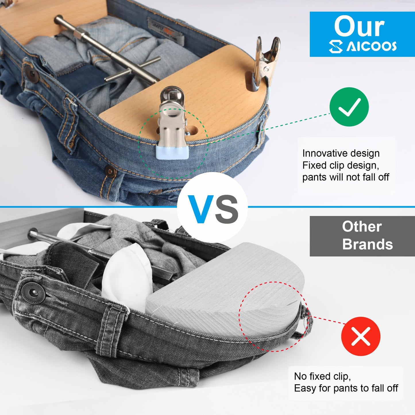 Waistband Stretcher for Jeans Waistband Extender for Women Men - Instant Stretch 64 cm to 154 cm for Jeans Trousers Skirt Trousers
