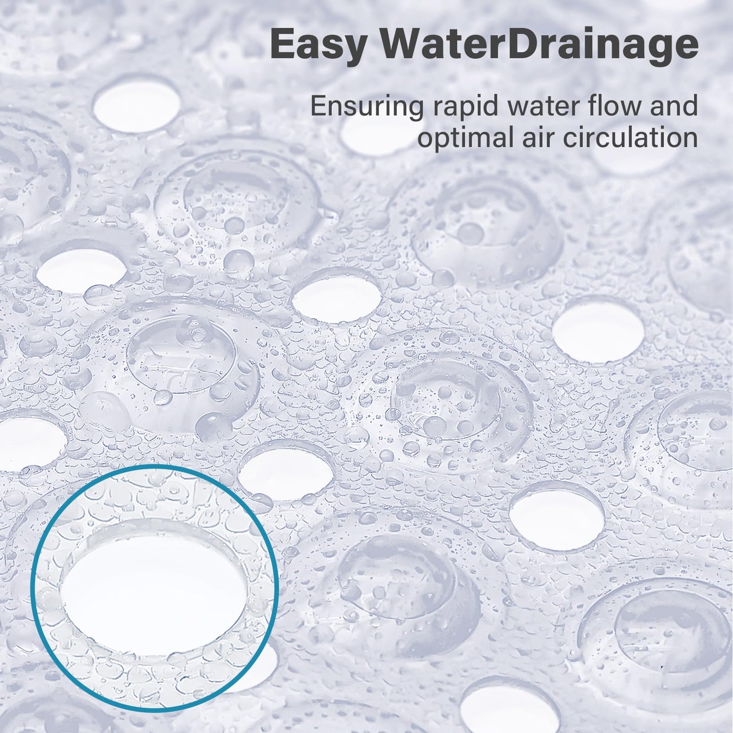 Smiry Non Slip Bath Mat with 300 Strong Suction Cups, 100x40cm