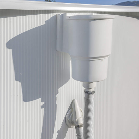 Gre AR100 - Skimmer for cleaning and water treatment of standard pools + inlet valve. Filter system for pools, colour: white, 27 x 22 x 35 cm
