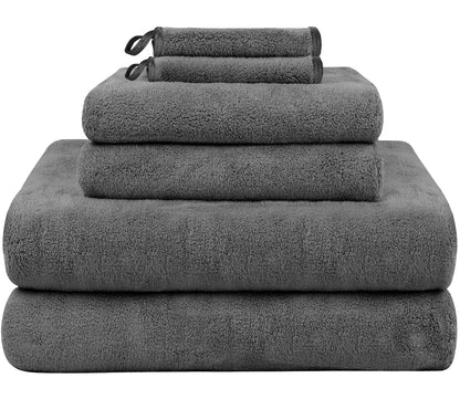 KinHwa Bath Towel Set Soft and Plush 100% Microfibre Bathroom Towels Ultra Absorbent Towels for Bath Shower Spa