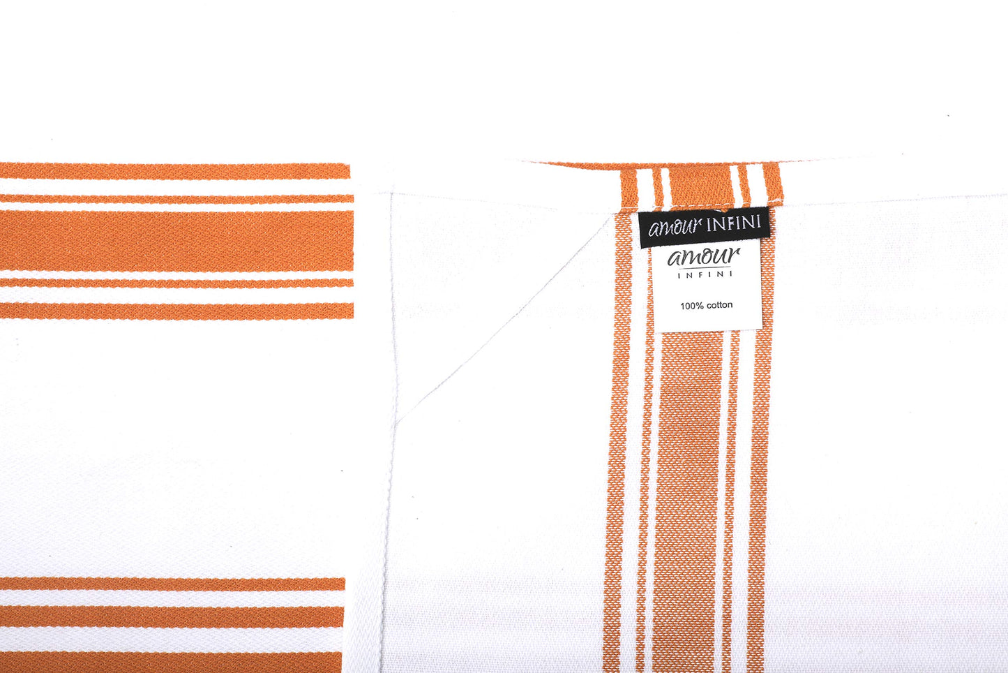 AMOUR INFINI Classic Vintage Stripe Kitchen Dish Towels | 4 Pack | 50 x 70 cm | Multi-use Kitchen Towels With Hanging Loop |100% Ring Spun Premium