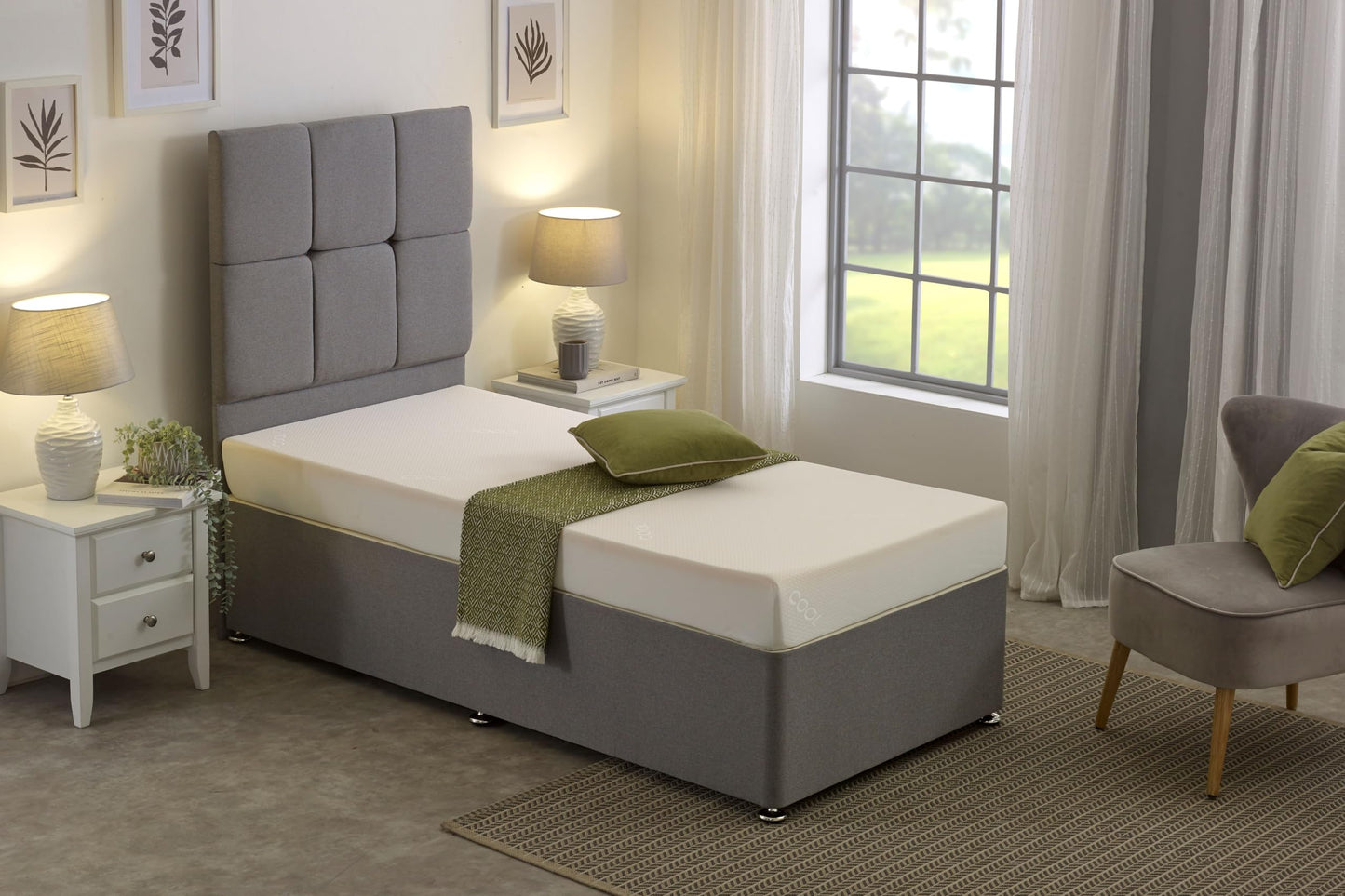 Starlight Beds 6 Inch Deep Small Single Memory Foam Mattress. Medium Firm with Removable Cover, Reflex Foam Base for Support. 2ft6 Small Single