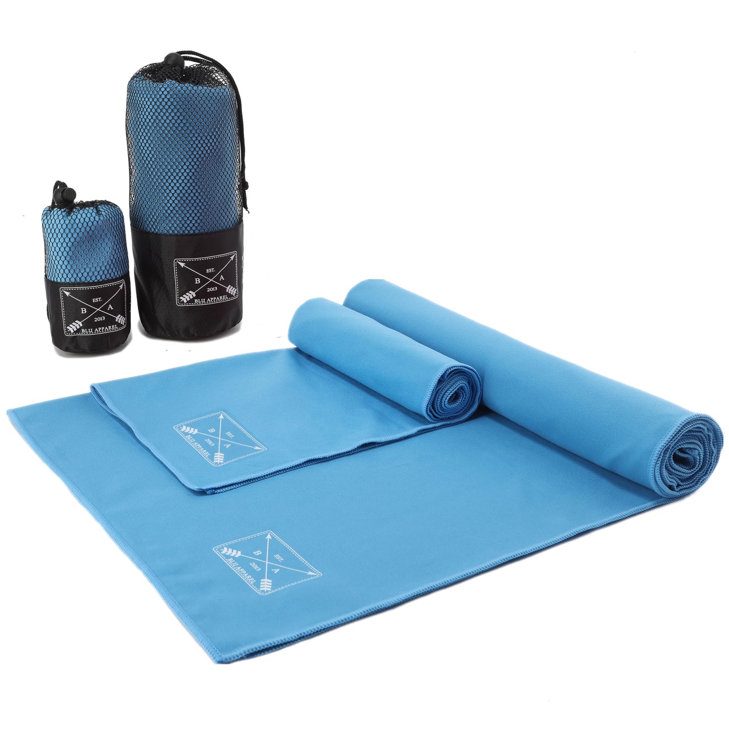 Blu Apparel Mircrofibre Towel (Sky Blue, Hand Towel)